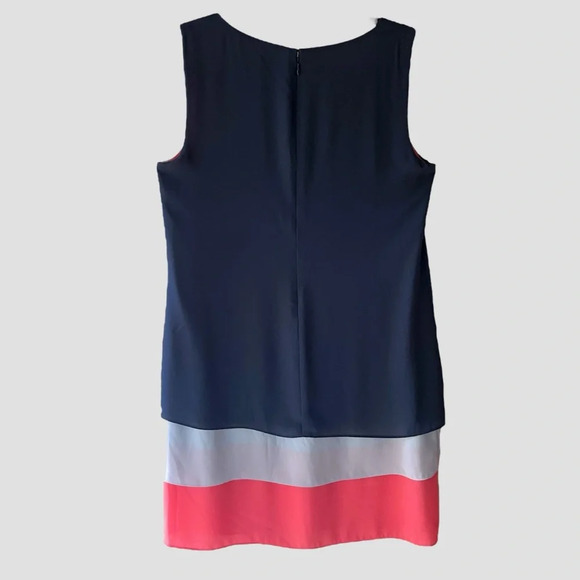 BCBGMaxAzria NWOT HALEY LAYERED COLOR BLOCK SLEEVELESS DRESS | SIZE: 10 - Picture 8 of 10
